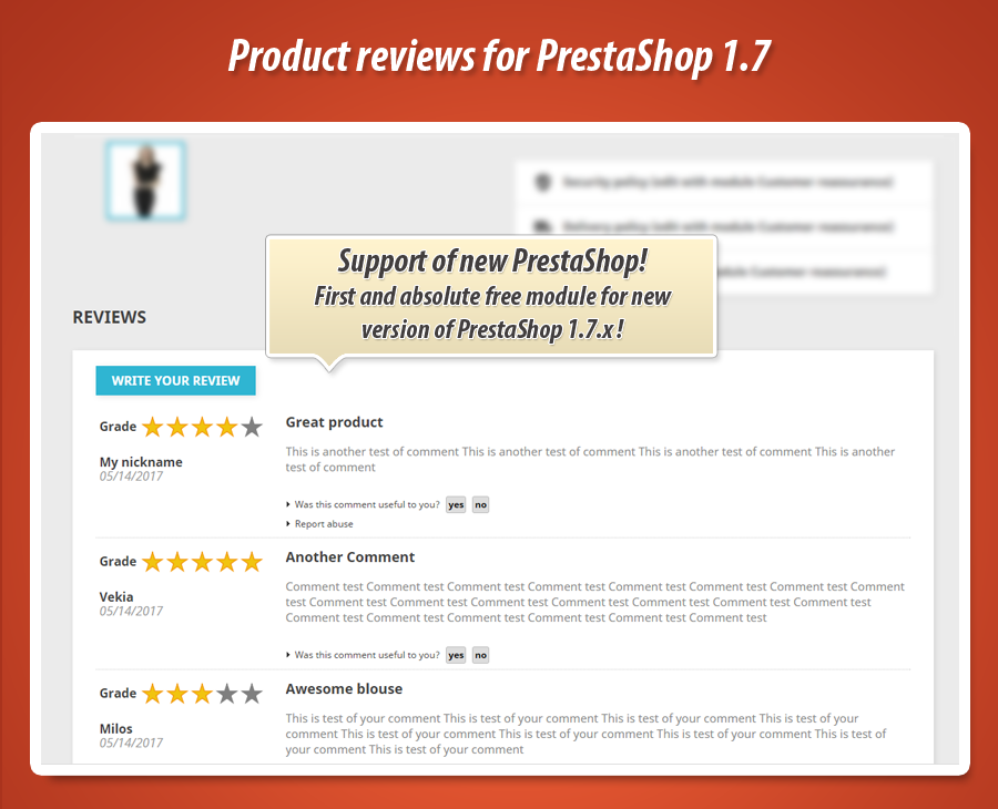 Image 7: Free product reviews (comments)