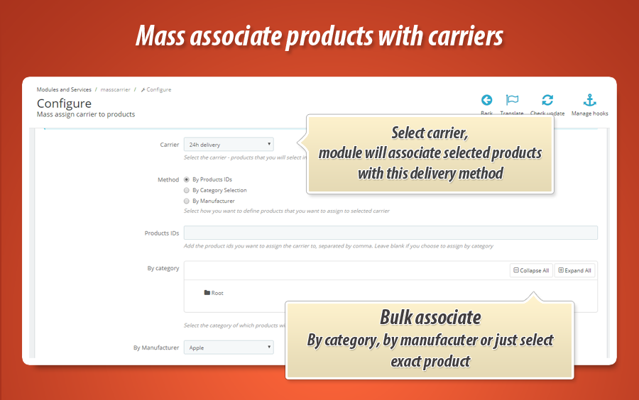 Photo 9: Attribuer transporteur en masse