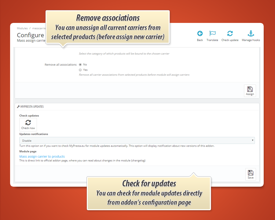 Photo 6: Attribuer transporteur en masse