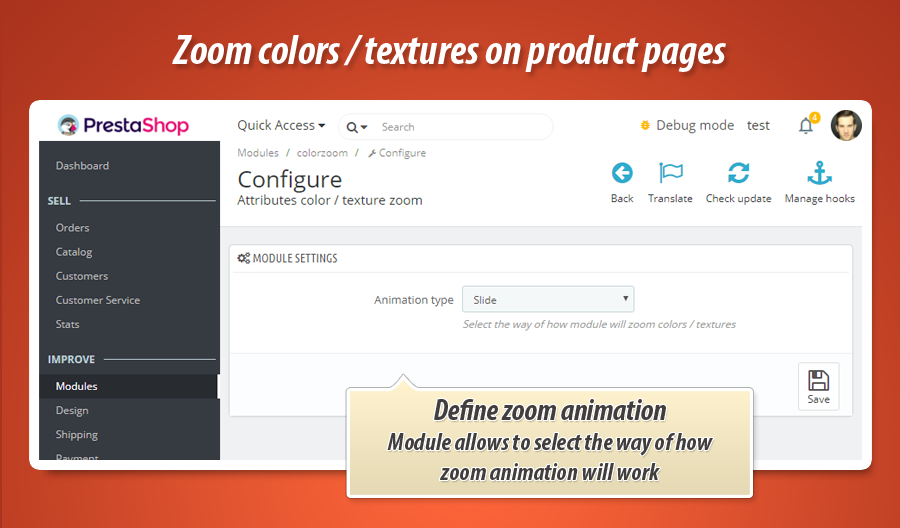 Image 3: Color / texture attribute zoom