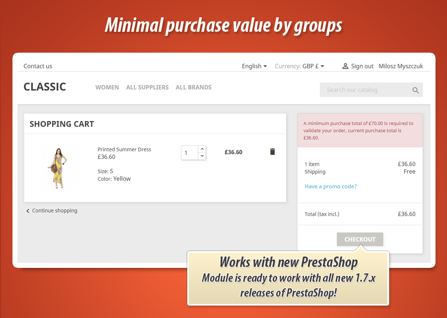 Image 1: Minimum order value by customer group