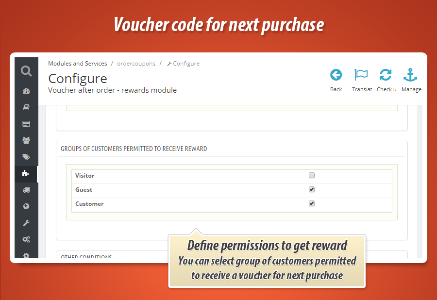 Image 5: Rewards - Voucher codes after orders