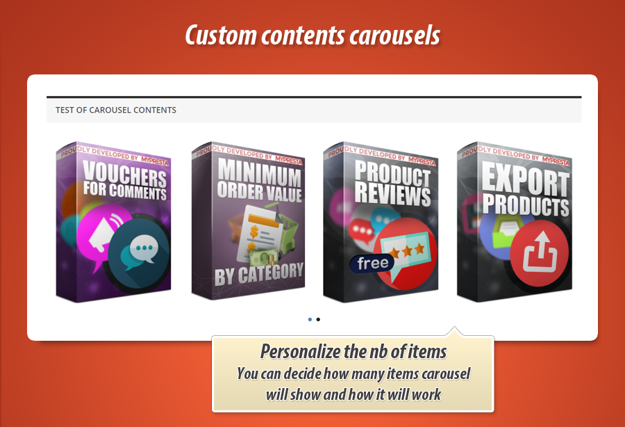 Image 2: Custom contents carousel