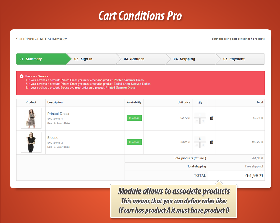 Zdjęcie 7: Reguły koszyka pro