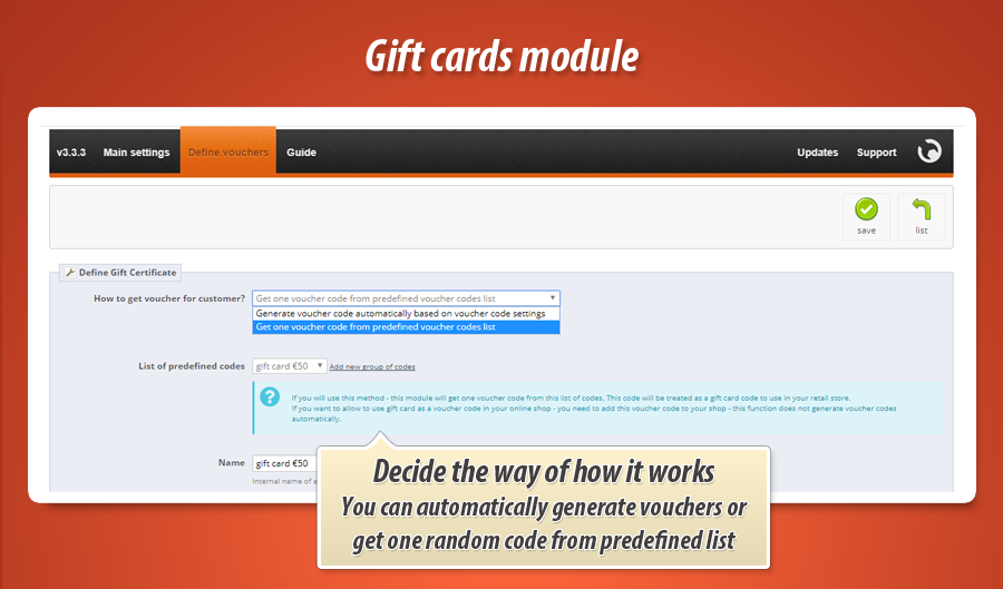 Foto 13: Tarjetas de regalo: vender códigos de cupón