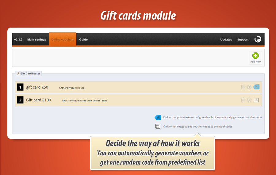 Foto 12: Tarjetas de regalo: vender códigos de cupón