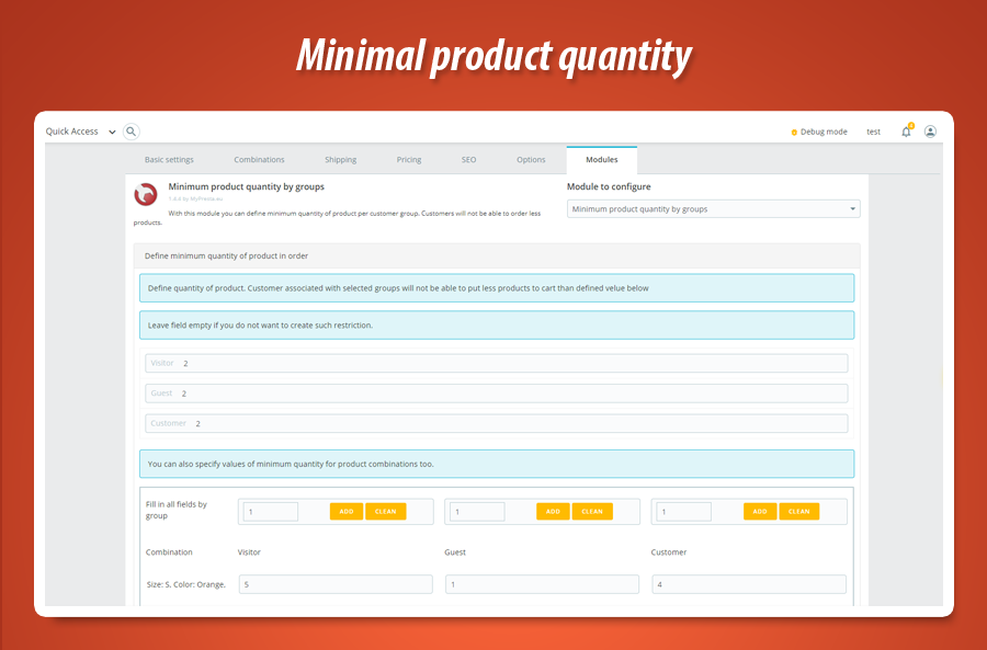 Foto 7: Cantidad mínima de producto