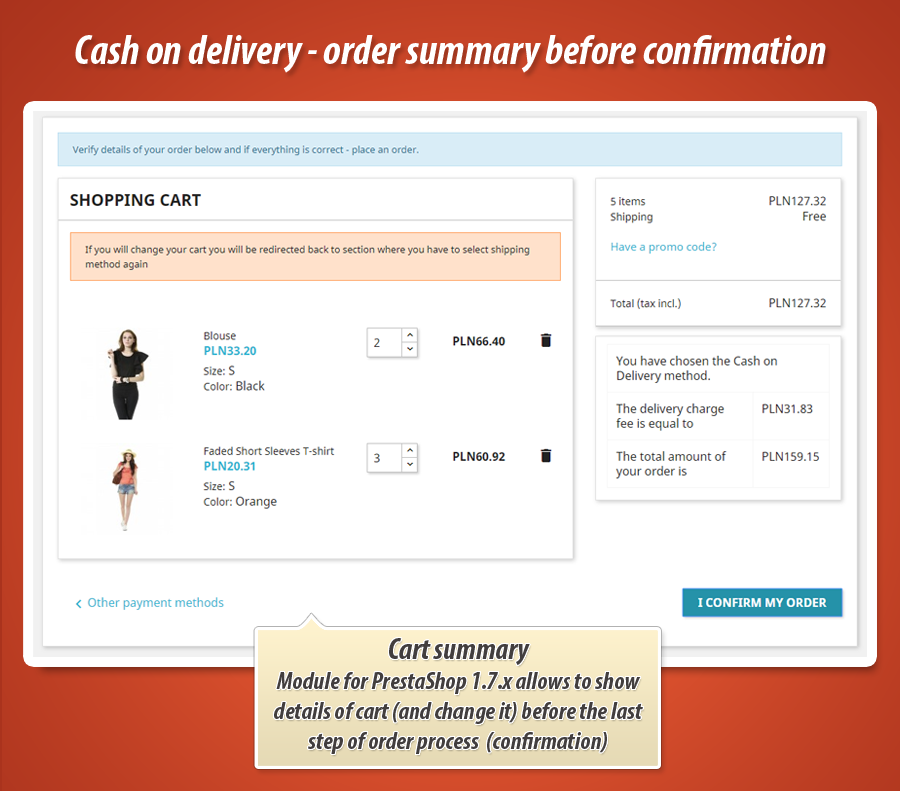 Image 8: Cash on delivery with order summary