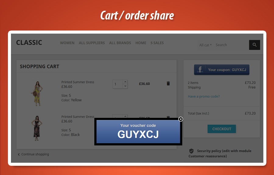 Zdjęcie 2: Facebook Cart Share + kod rabatowy