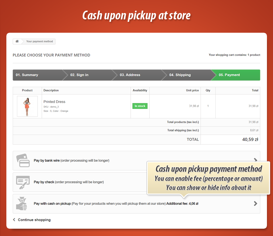 Zdjęcie 13: Płatność przy odbiorze w sklepie (+dopłata)