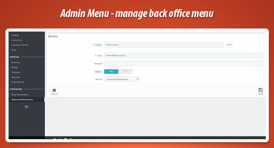Foto 3: Menüverwaltung im Backoffice