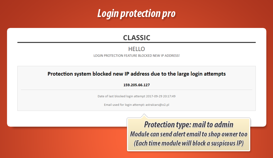 Foto 3: Protección de inicio de sesión pro