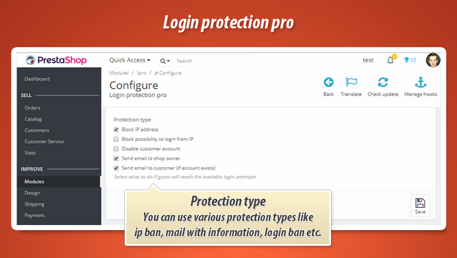 Foto 5: Protección de inicio de sesión pro