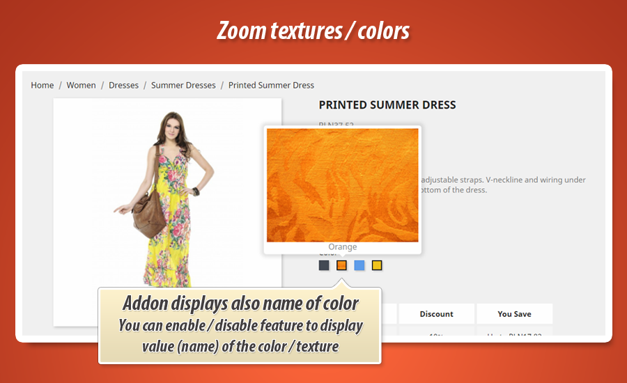 Image 2: Color / texture attribute zoom