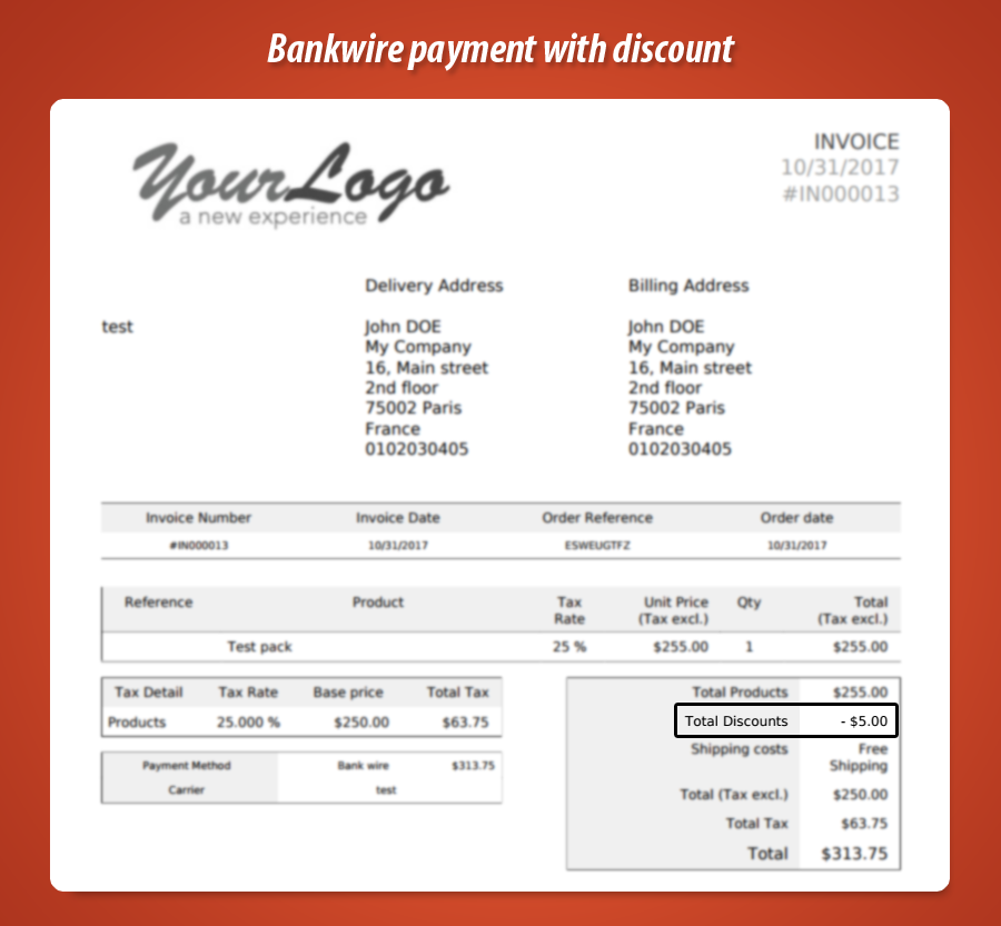 Foto 6: Pago por transferencia bancaria con descuento