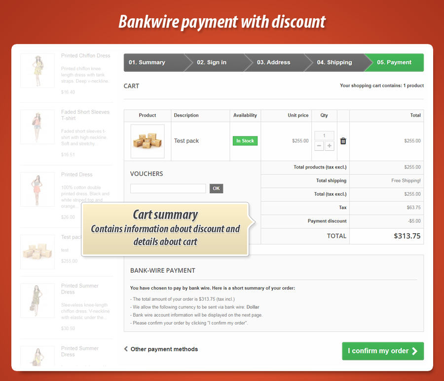 Foto 11: Pago por transferencia bancaria con descuento
