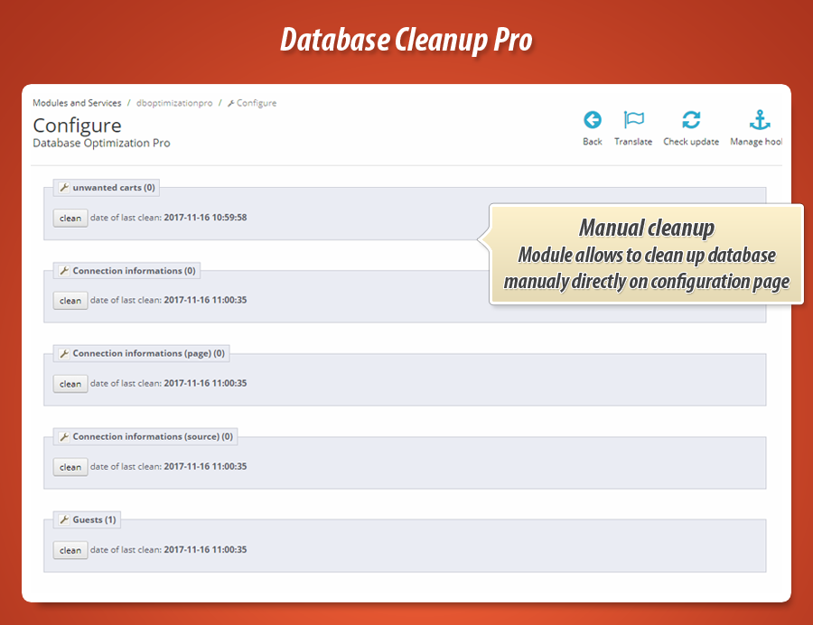 Foto 2: Optimización de base de datos Pro