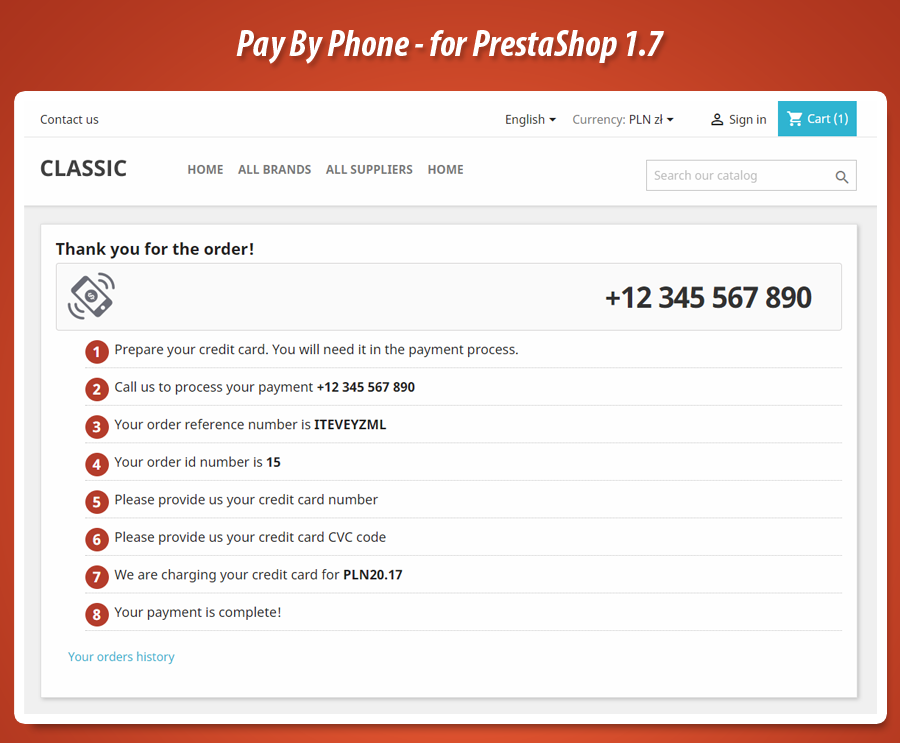 Zdjęcie 1: Płatność telefoniczna