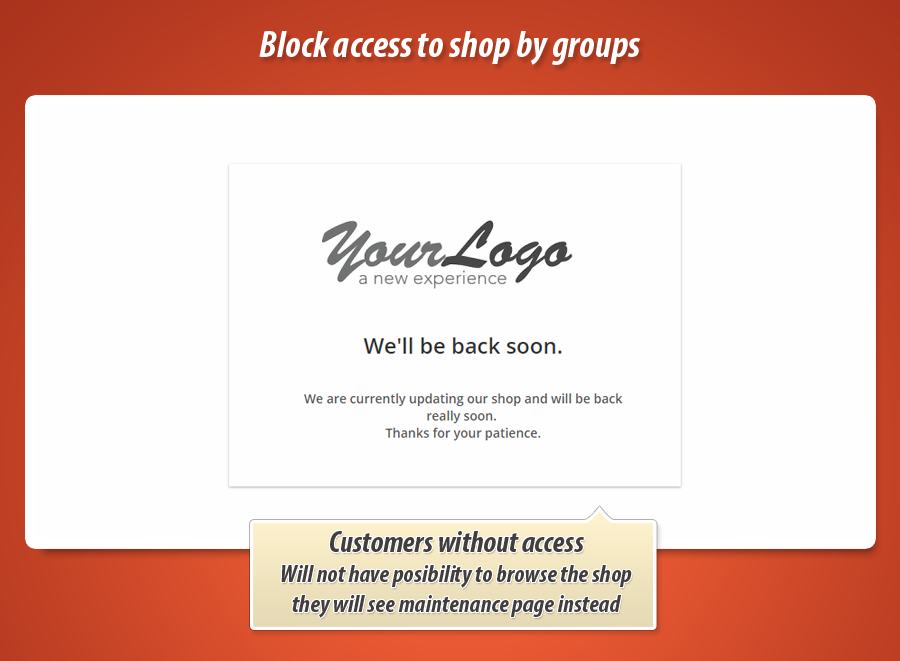 Foto 4: Zugang zum Shop nach Kundengruppen