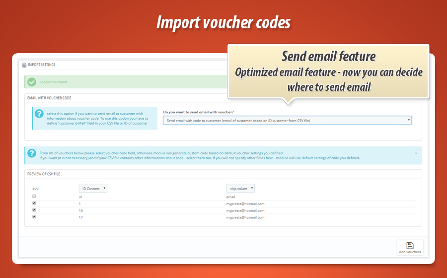 Zdjęcie 1: Import bonów z pliku CSV