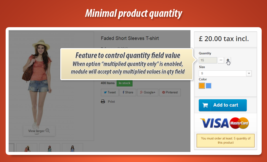 Foto 5: Cantidad mínima de producto