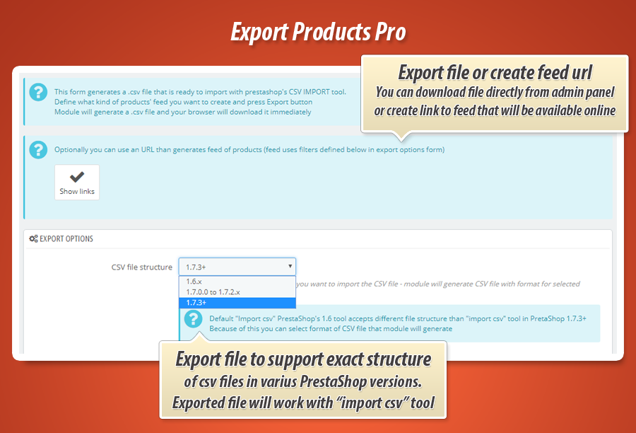 Foto 4: Exportar productos Pro