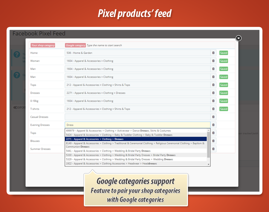 Foto 7: Exportar catálogo para anuncios dinámicos de píxeles de Facebook