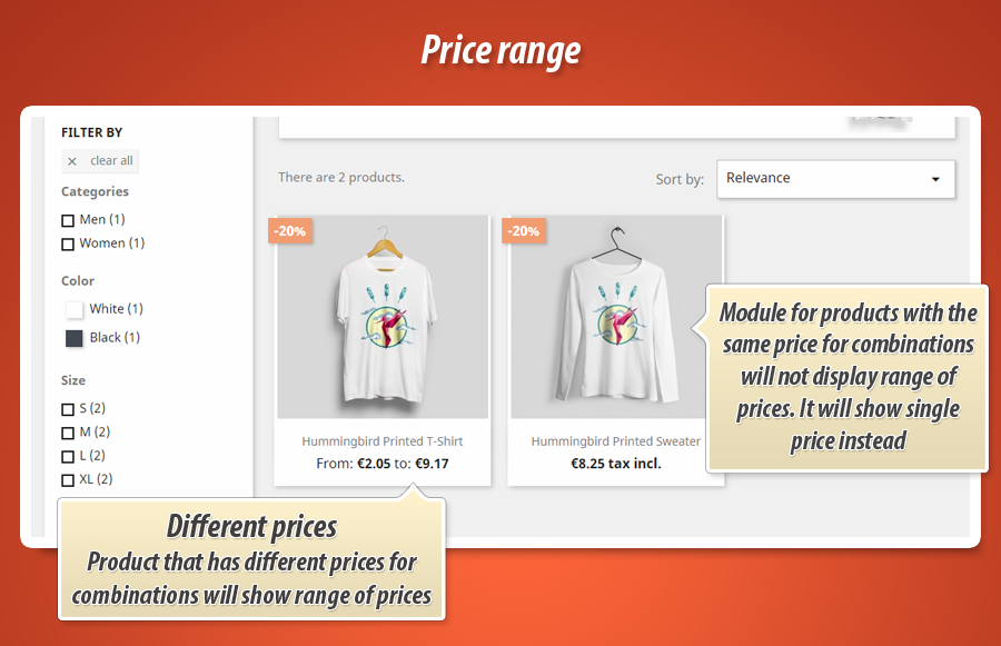 Transformer theme in PrestaShop and Price range module