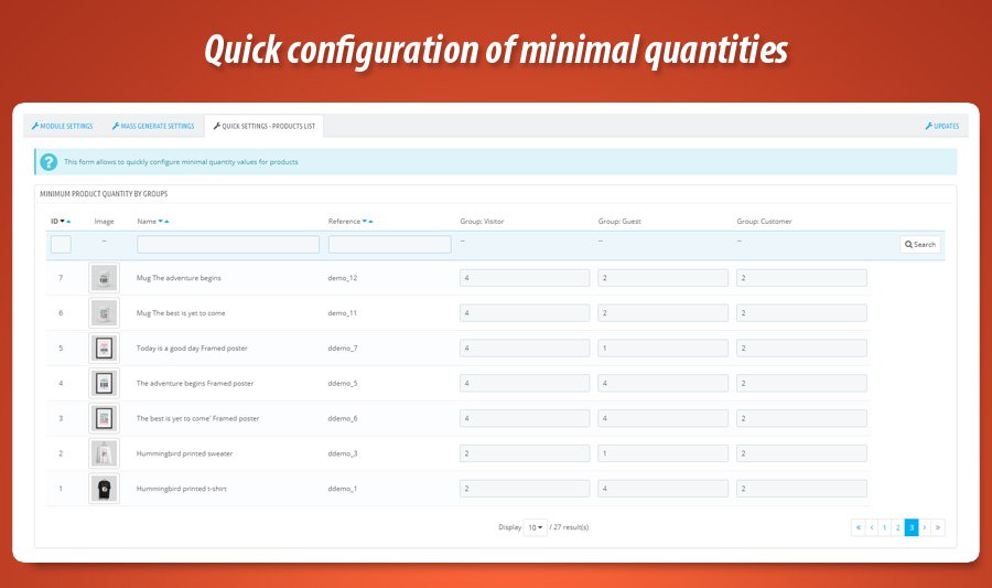 Foto 4: Cantidad mínima de producto
