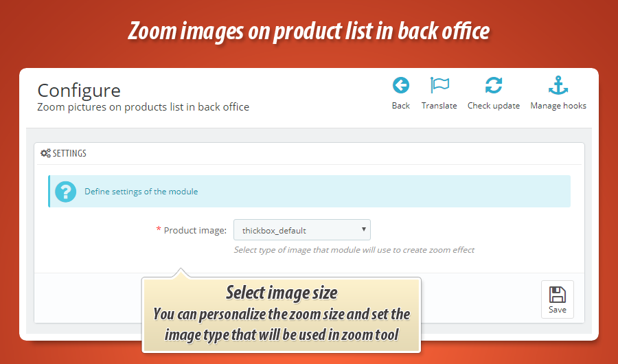 Photo 3: Agrandissement des images dans la liste des produits dans le panneau d administration