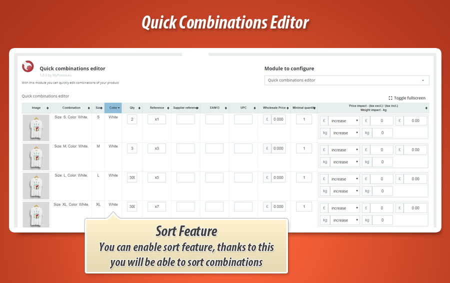 Zdjęcie 3: Masowa edycja kombinacji