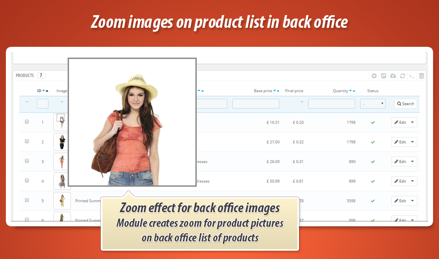 Foto 4: Zoom afbeeldingen in productlijst in backoffice