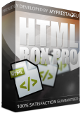 PrestaShop HTML Box Pro HTML Box Pro - is currently top-notch Custom HTML, JS, CSS PrestaShop Module.
With this addon you ca...