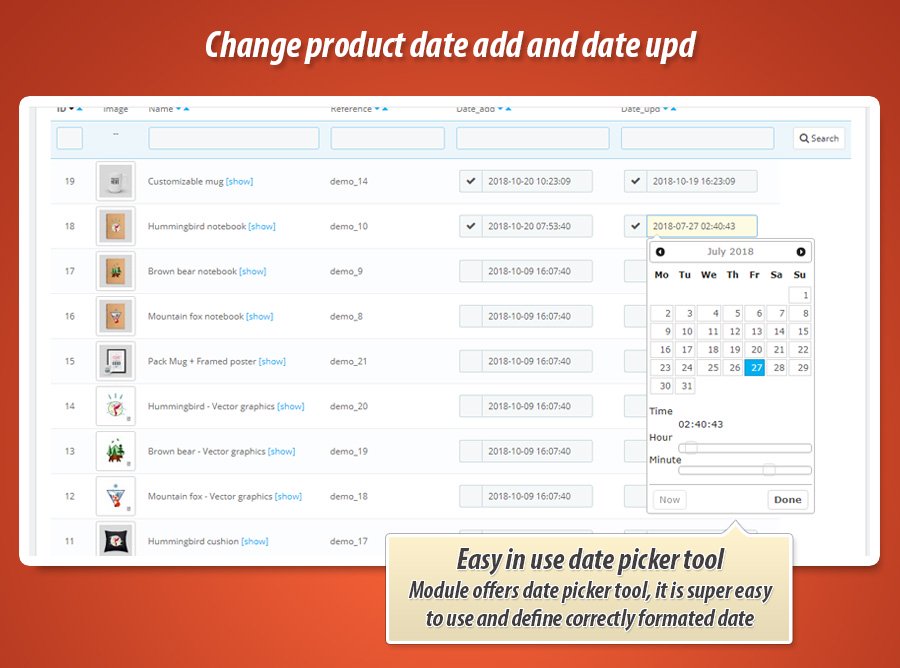 Foto 5: Cambio de fecha del producto