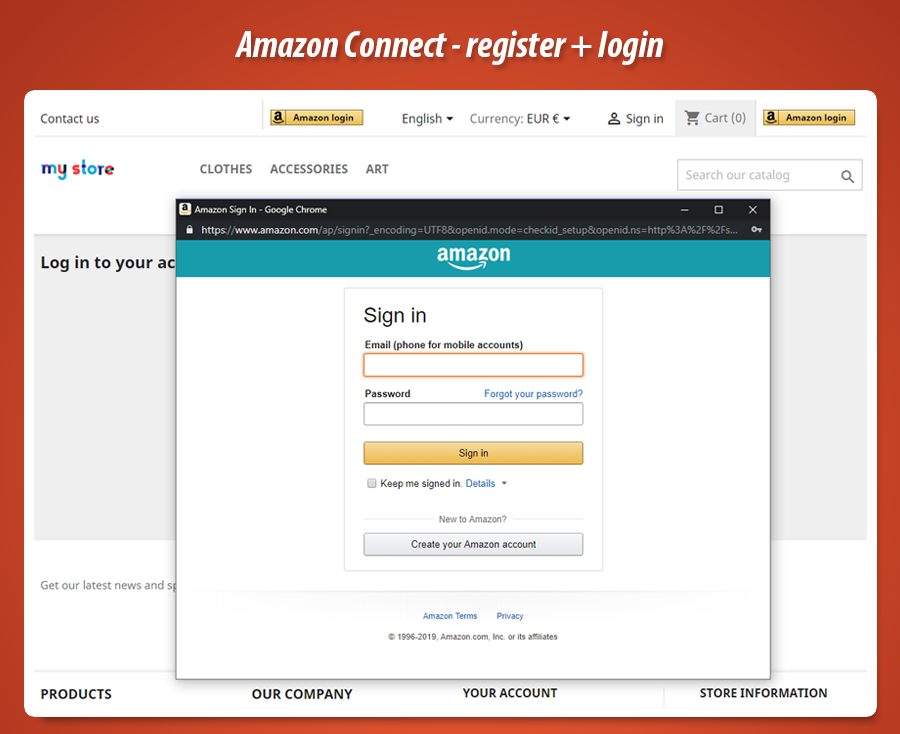 Foto 1: Amazon connect (registro + inicio de sesión)