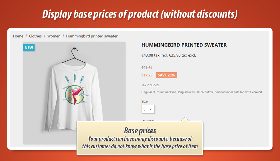 Photo 2: Afficher prix de base (sans remises)