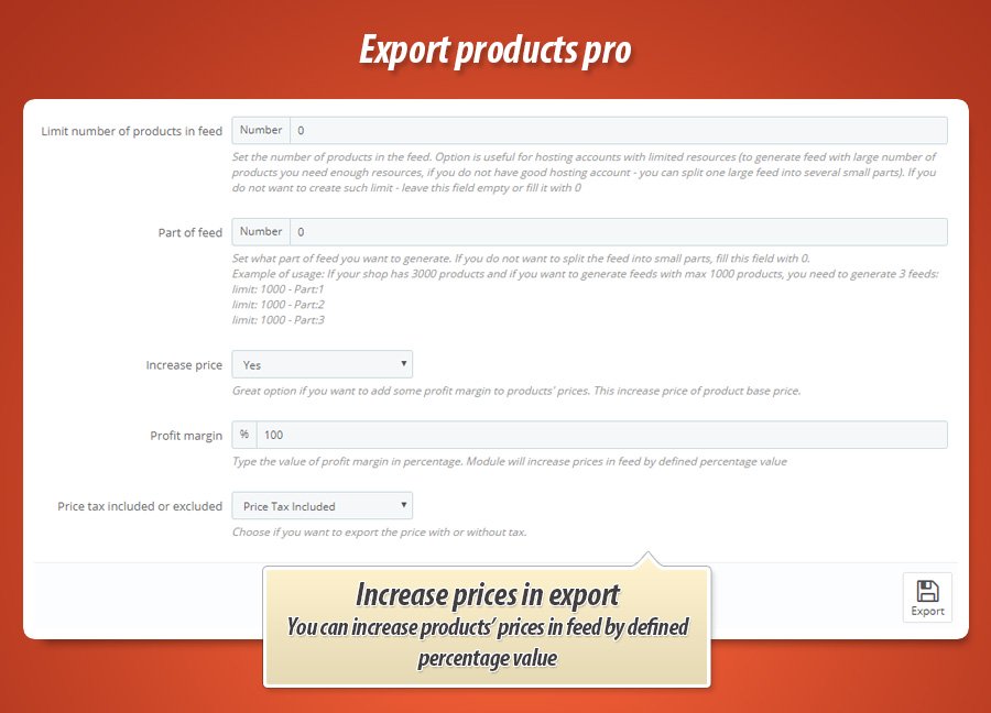 Foto 2: Exportar productos Pro