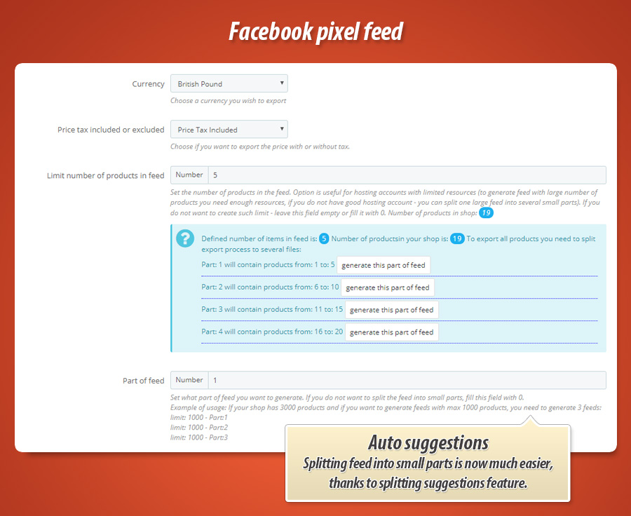 Foto 3: Exportar catálogo para anuncios dinámicos de píxeles de Facebook
