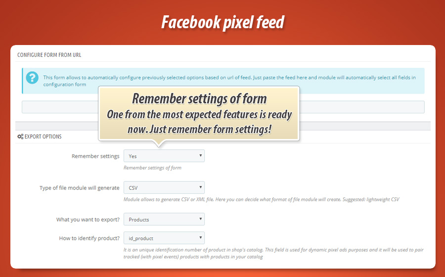 Foto 4: Exportar catálogo para anuncios dinámicos de píxeles de Facebook