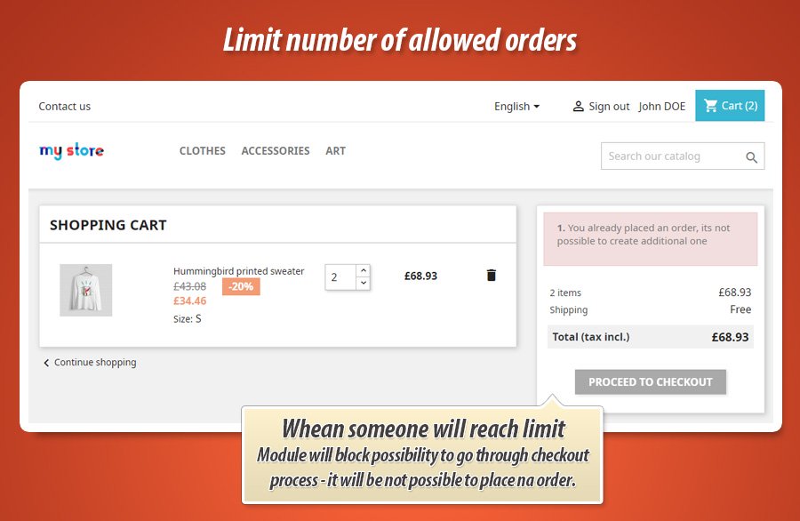 Foto 4: Limitar el número de pedidos permitidos