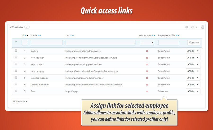 Foto 1: Accesso rapido - URL esterni