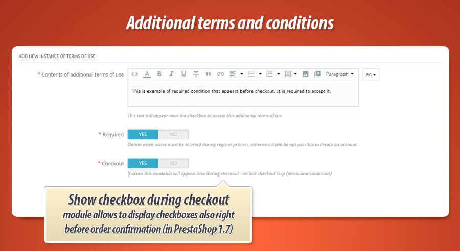 Image 2: Additional checkboxes during register