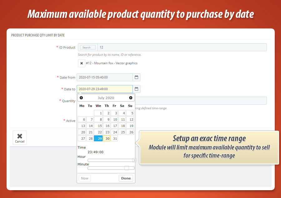 Zdjęcie 2: Maksymalna dostępna ilość produktu do zakupu według dat