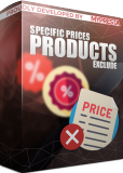 PrestaShop Disable specific prices for selected products This PrestShop addon gives possibility to point products that will be excluded from discounts. As yo...