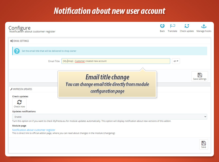 Foto 3: Melding over nieuw klantaccount