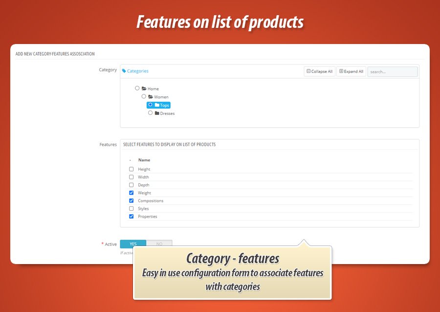 Foto 2: Lijst van producteigenschappen