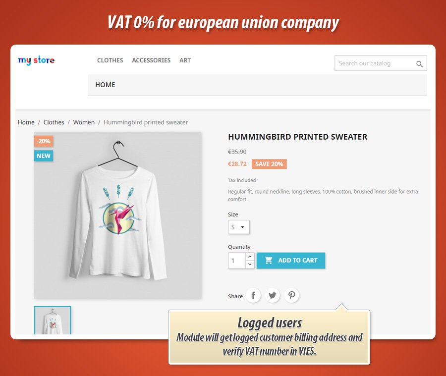 Kuva 3: Verojen tarkistus VIES -järjestelmässä ja 0 % arvonlisävero