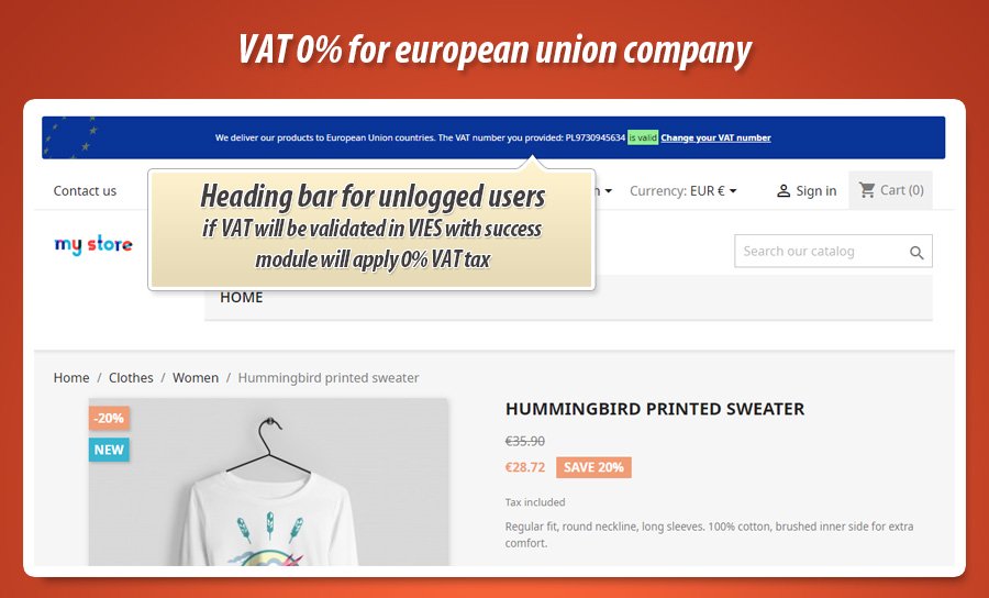 Kuva 6: Verojen tarkistus VIES -järjestelmässä ja 0 % arvonlisävero