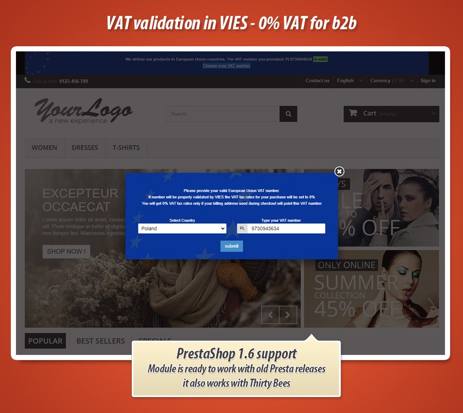 Kuva 1: Verojen tarkistus VIES -järjestelmässä ja 0 % arvonlisävero