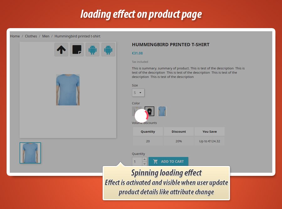 Image 1: Loading effect on attribute change - preloader